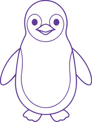 penguin on a white background