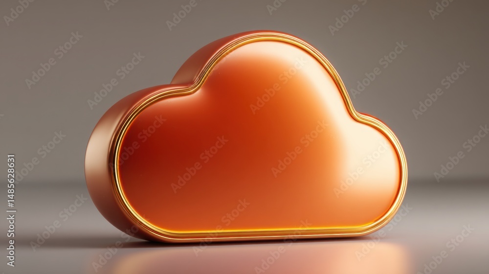 Poster a heart-shaped object symbolizing love and affection while representing the concept of cloud-based a