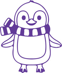 penguin on a white background