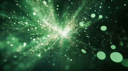 Emerald Galaxy: A Burst of Celestial Light and Stardust