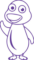 penguin on a white background