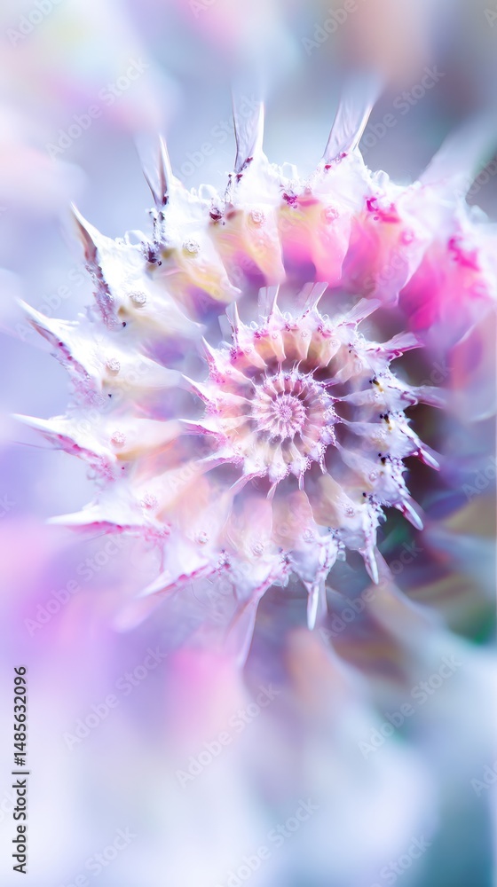 Poster ethereal swirl of a seashell captured in soft pastel hues with delicate sharpness and impressive spi