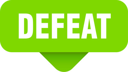 defeat sticker. defeat sign on transparent background