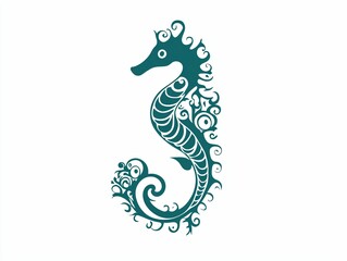 Fototapeta premium Ornate Seahorse Design