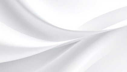White satin fabric flowing and forming elegant curves