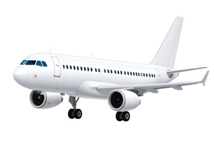 Obraz premium A pristine white passenger airplane, ready for takeoff or landing