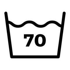 Laundry washing machine tag requirement icon element