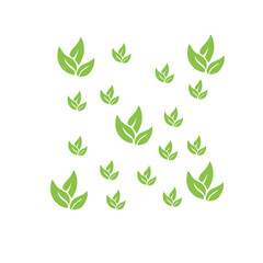 green leaf pattern background