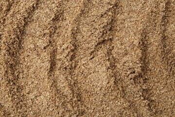 Superfood. Coriander powder as background, top view