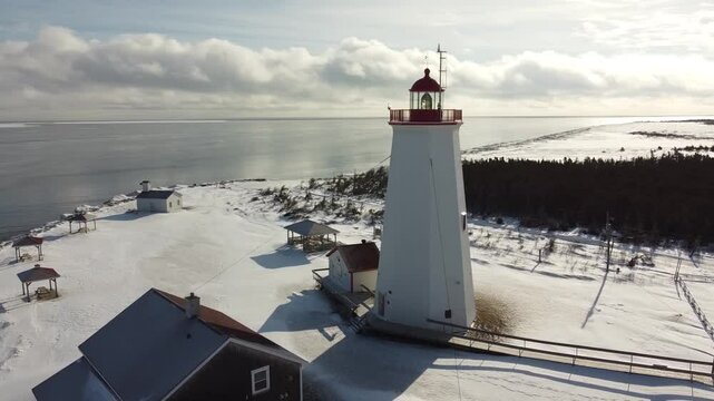 Lighthouse in winter