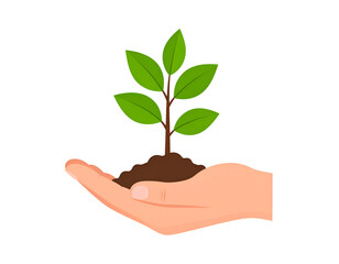 A nurturing hand cradles a young sapling, symbolizing growth and care