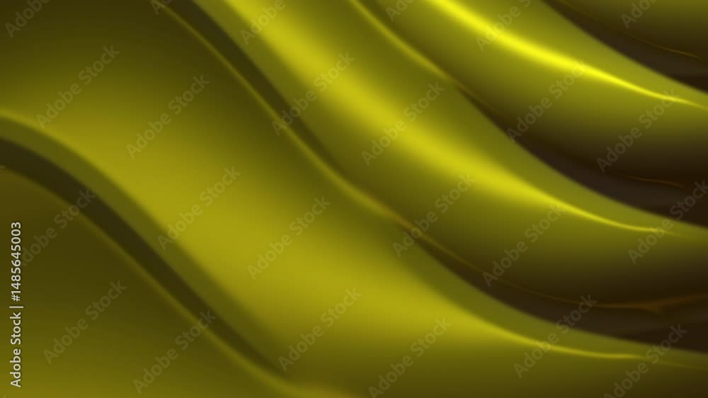 Poster gold abstract wavy background with flowing lines in luxurious metallic shade. suitable for branding,