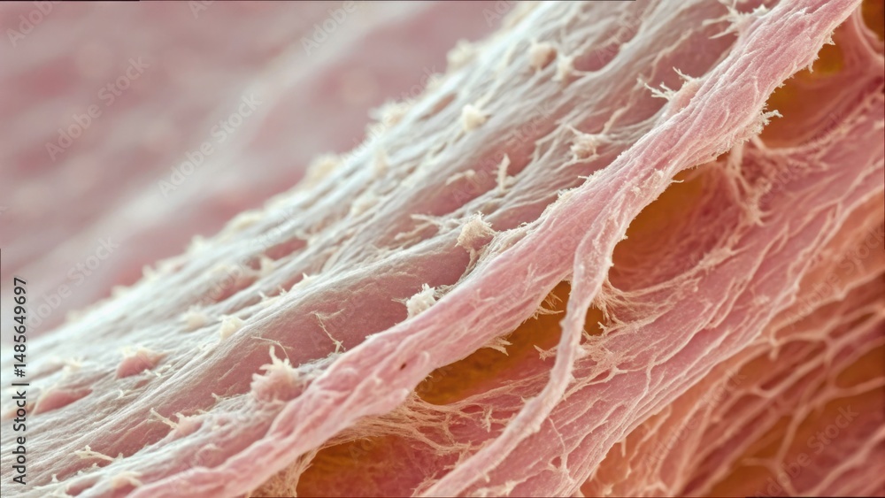 Poster High-Resolution Macro Image of Cartilage With Visible Fibers Detail