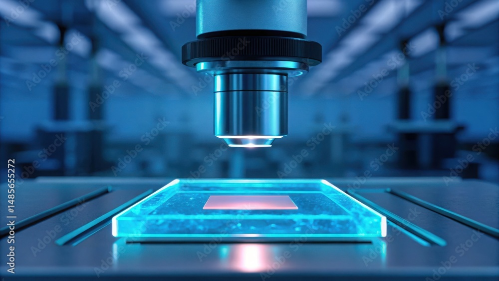 Poster Advanced Microscopy of Grown Tissue Sample Under UV Light Source
