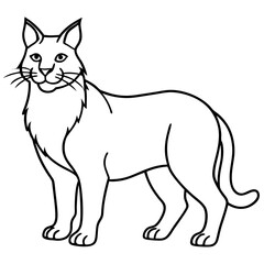 Arctic Lynx Outline Artwork