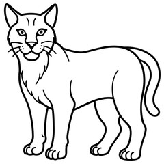 Arctic Lynx Outline Artwork