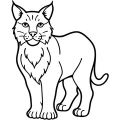 Arctic Lynx Outline Artwork