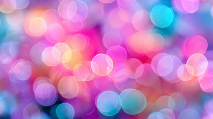Colorful bokeh lights create a vibrant atmosphere at a nighttime celebration