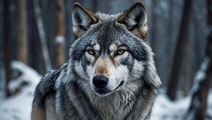 Obraz premium Stunning gray wolf artwork for elegant home decor