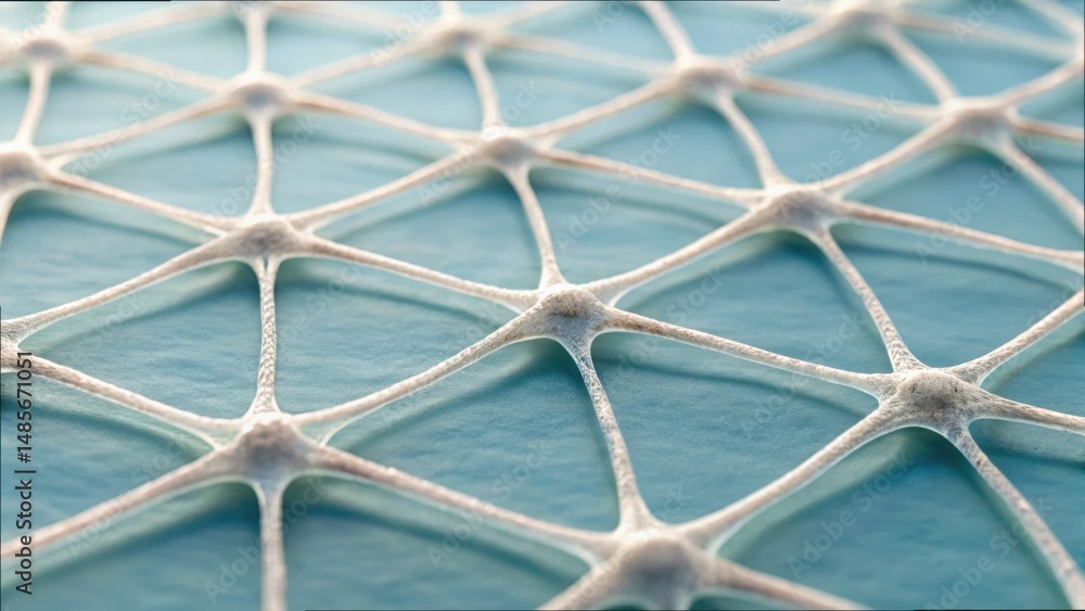 Aufkleber detailed close-up of soft grid structure for nerve regeneration studies