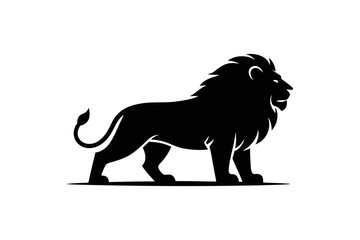 Lion silhouette vector illustration animal design