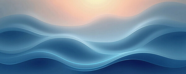 Abstract Wavy Texture: Soft Blue Pink Gradient with Central Glow