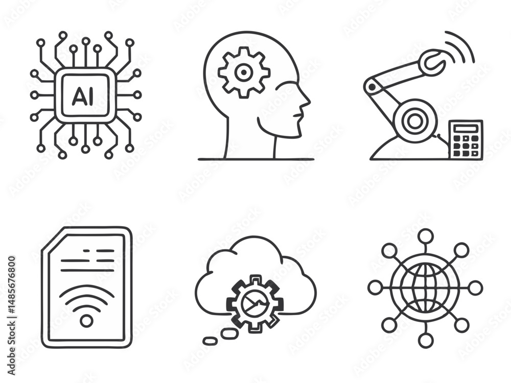 Aufkleber set of vector web design icons for business and internet communication symbols