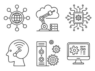 
Vector social media symbols a set of icons for web design business collection