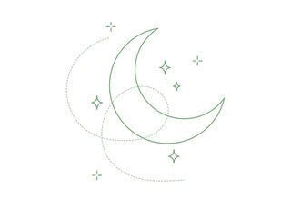 Colourful moon with peace vibes 