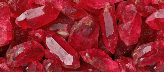 Vibrant Red Crystal Clusters