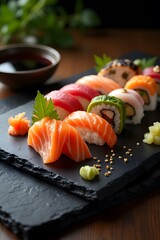 sushi with salmon