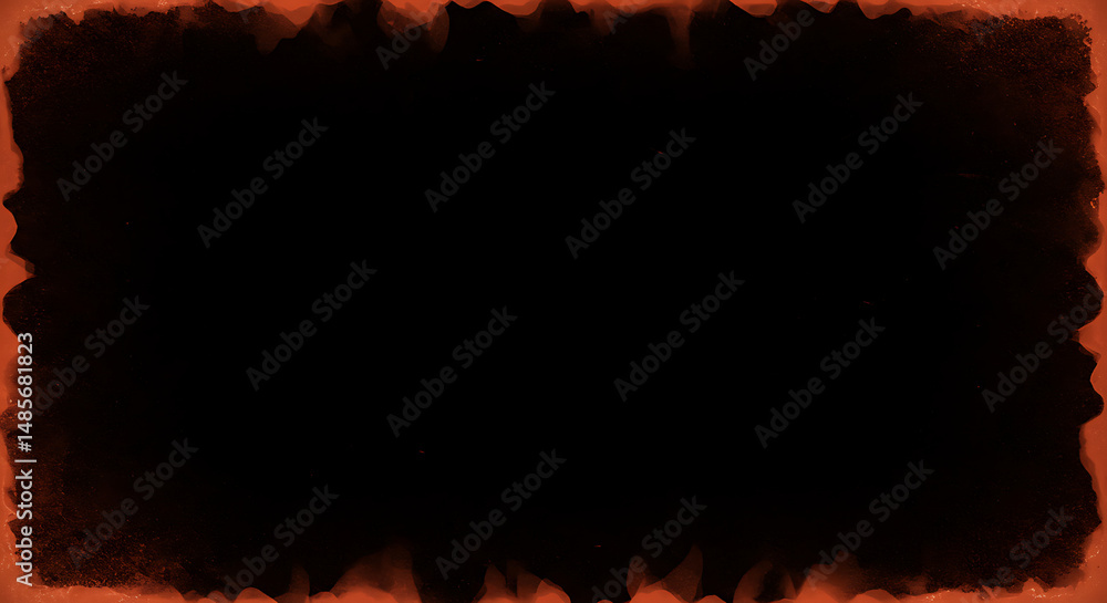 Poster abstract dark frame with an orange border for artistic design compositions