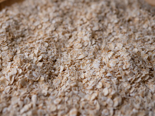 organic Instant Oatmeal or oat flakes pattern background.