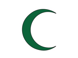 Colourful moon with peace vibes 