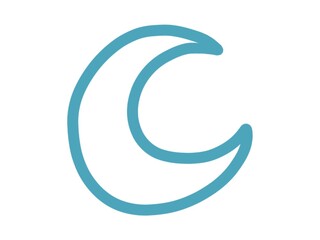 Colourful moon with peace vibes 