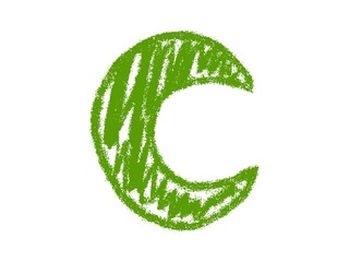 Colourful moon with peace vibes 