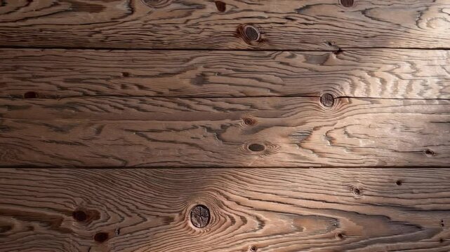 Close-up view of rustic brown wood planks with visible grain and knots, concept for interior design and architectural visualization