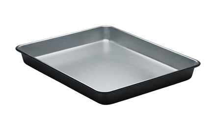 Metal Baking Pan on Black Background