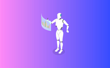 3d-isometric-flat-vector-conceptual-illustration-robotic-process-automation,3D Isometric Robotic Process Automation Icon, Flat Vector RPA Illustration, Automation Technology Symbol, Isometric Robot 