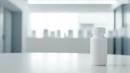 Close-up of a single prescription pill bottle with medical price tags, healthcare and pharmacy concept, medicine and treatment, medical care and drugstore essentials.