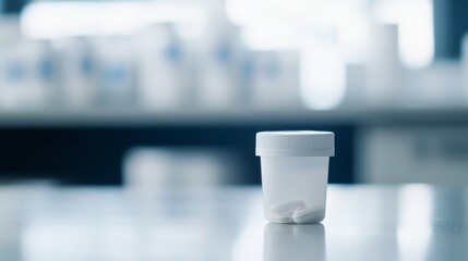 Close-up of a single prescription pill bottle with medical price tags, healthcare and pharmacy concept, medicine and treatment, medical care and drugstore essentials.