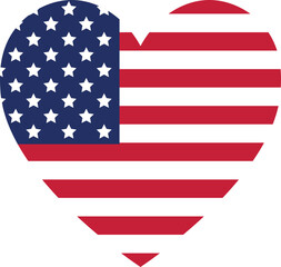 Fototapeta premium US independence day illustration. Bunting flag, hat, balloons, banner for usa independence day decoration. Vector isolated.