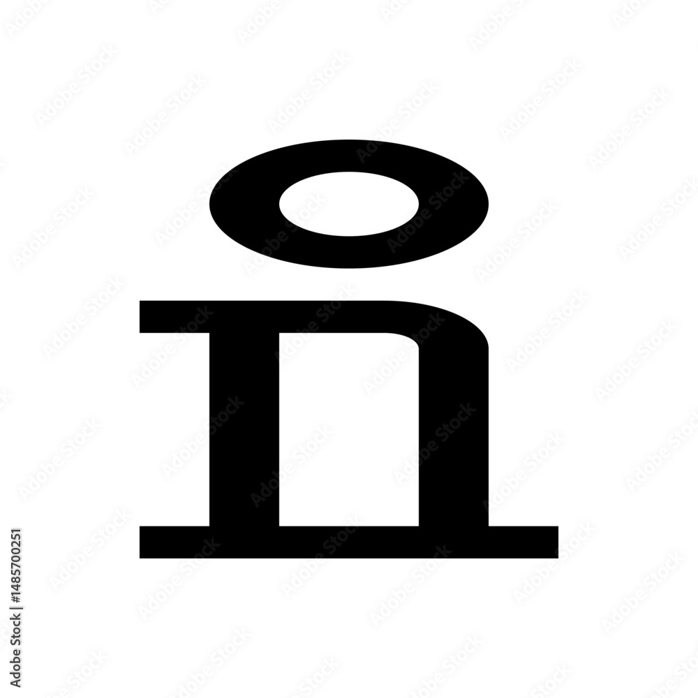 Poster illustration of a simple information icon with a circle above a stylized lowercase i character desig