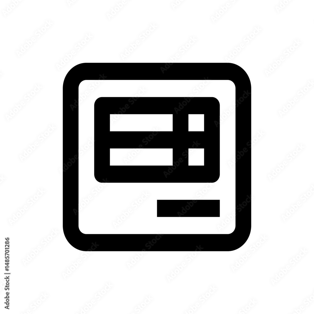 Poster illustration of a digital thermostat with a rectangular display and rounded square frame design elem