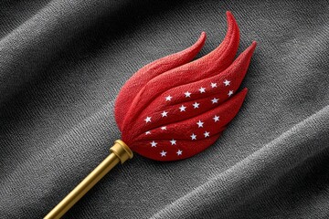 A firefighter tribute shirt with flag-shaped flame design