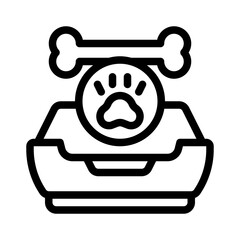 pet bed line icon