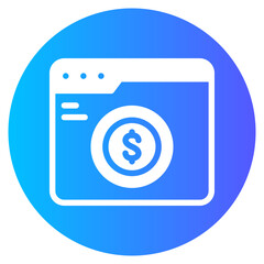 digital currency gradient icon