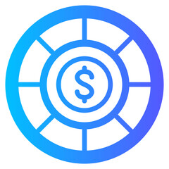 pie chart gradient icon