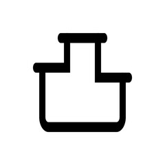 Illustration of a simple black outline of a podium with three levels on a white background design vector