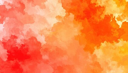 Obraz premium Abstract Orange and Red Watercolor Texture Background Design for Fall Autumn Theme